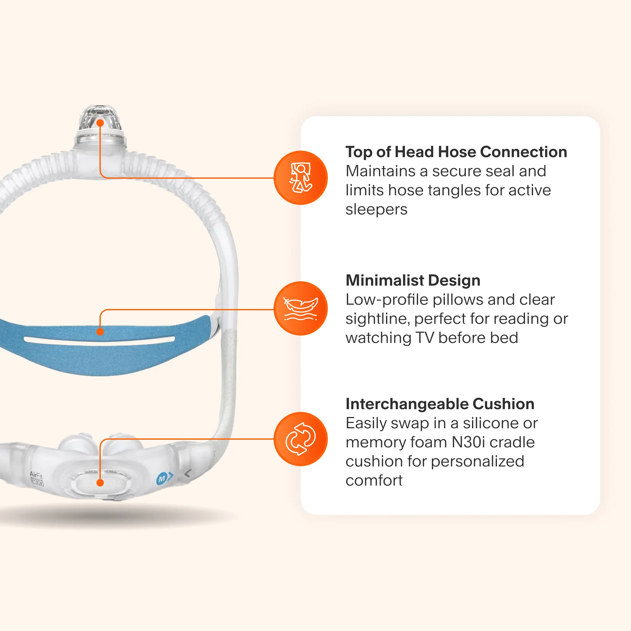 AirFit P30i Nasal Pillow CPAP Mask - Image 3