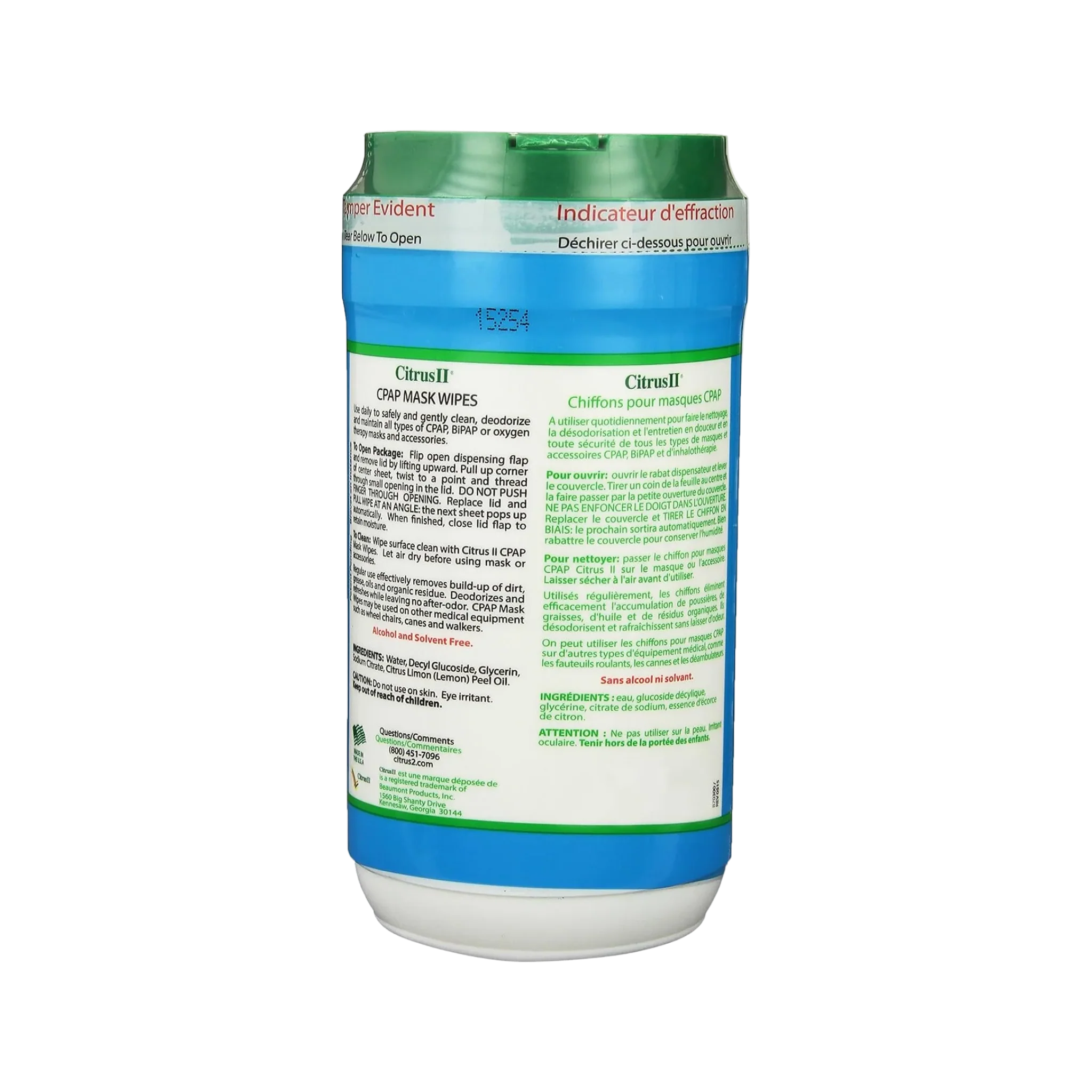 Citrus II CPAP Mask Wipes - Image 3