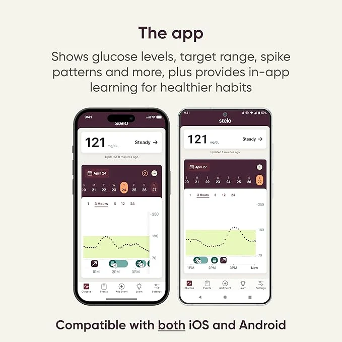 Dexcom Stelo Glucose Biosensor 2-Pack – OTC Continuous Glucose Monitor - Image 2