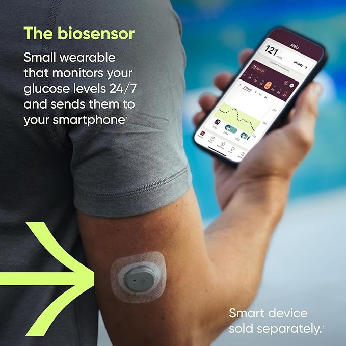 Dexcom Stelo Glucose Biosensor 2-Pack – OTC Continuous Glucose Monitor - Image 4