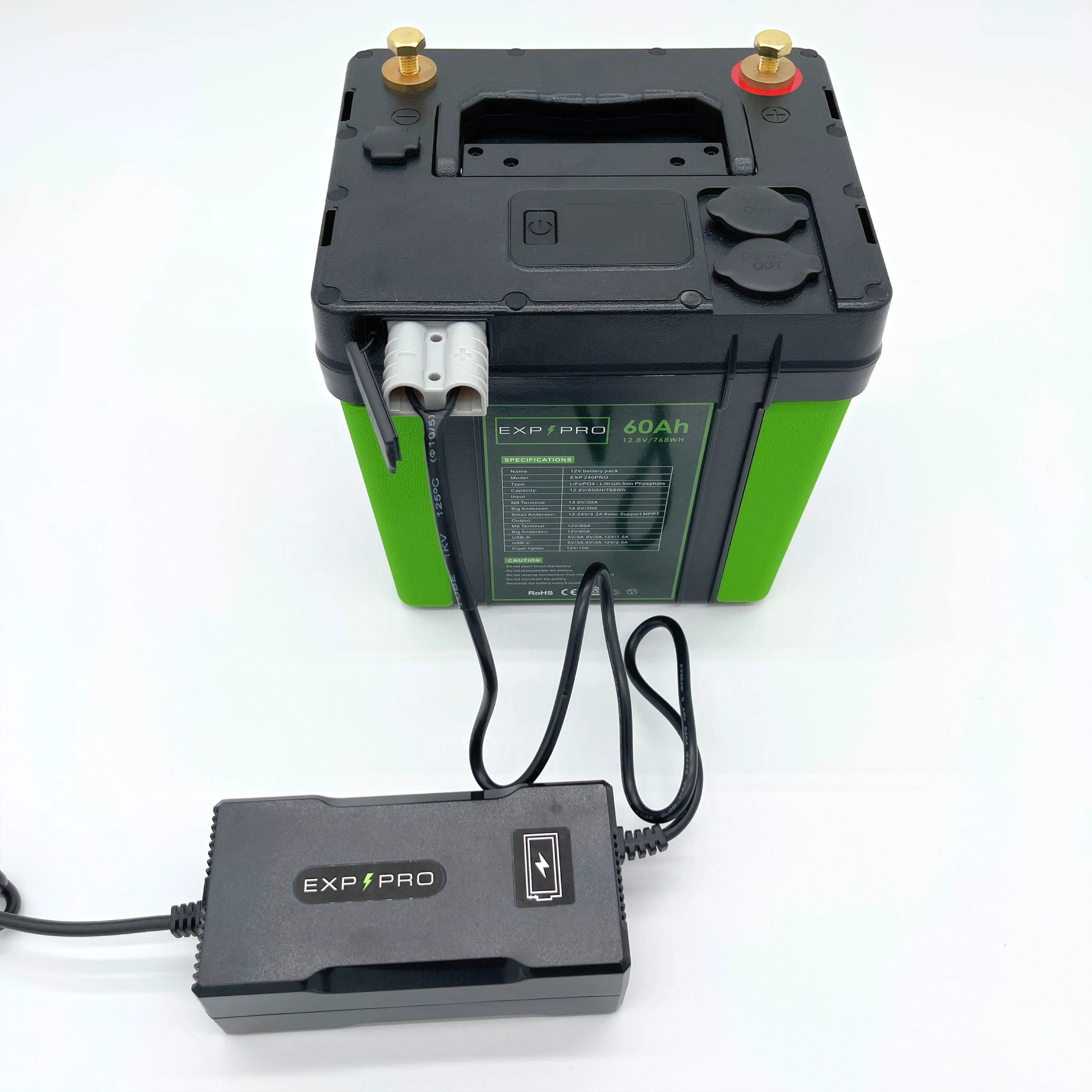 EXP240PRO 768Wh CPAP Battery with DC Cord | Portable, Solar Rechargeable LiFePO4 Battery - Image 10