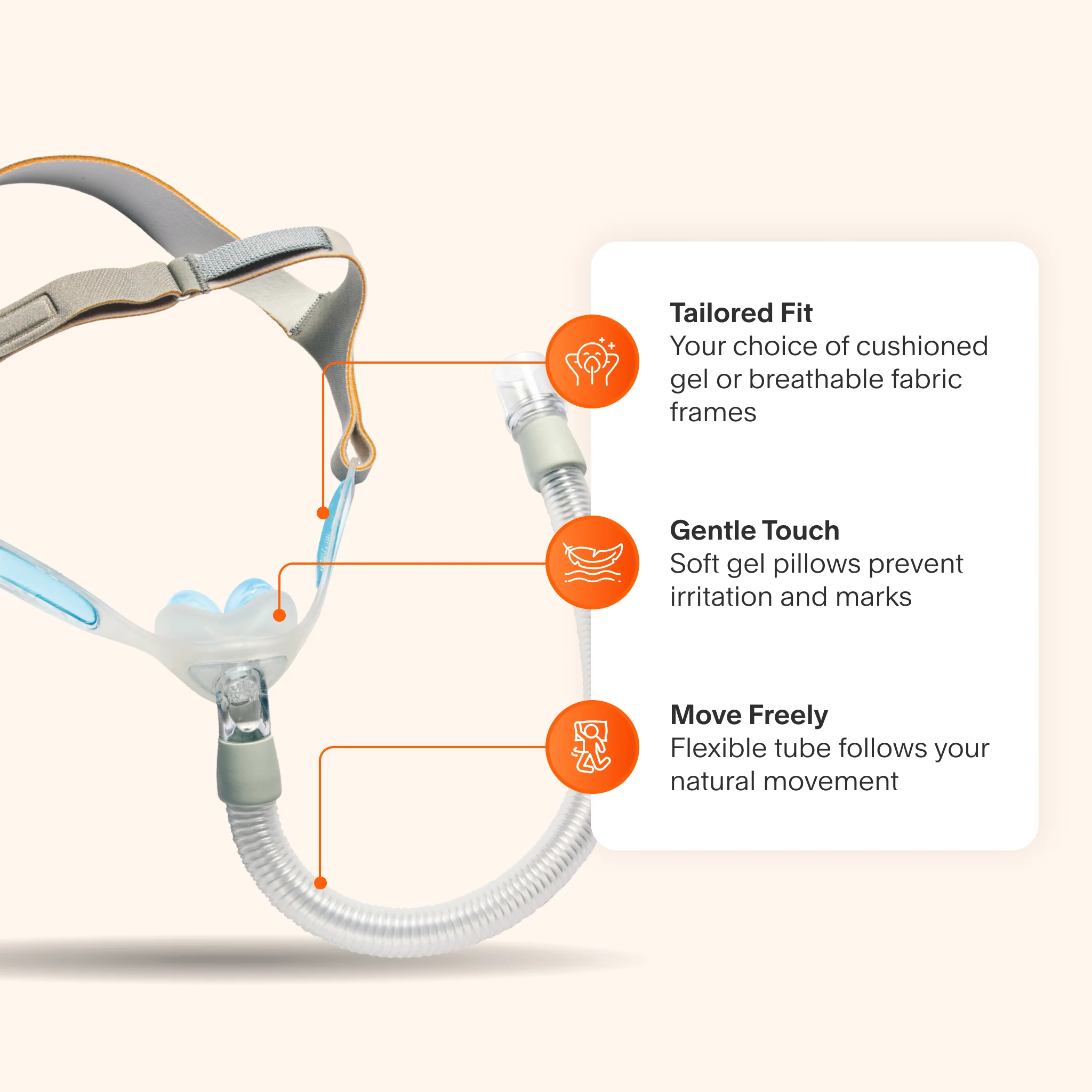 Nuance & Nuance Pro Nasal Pillow CPAP Mask without Headgear - Image 3