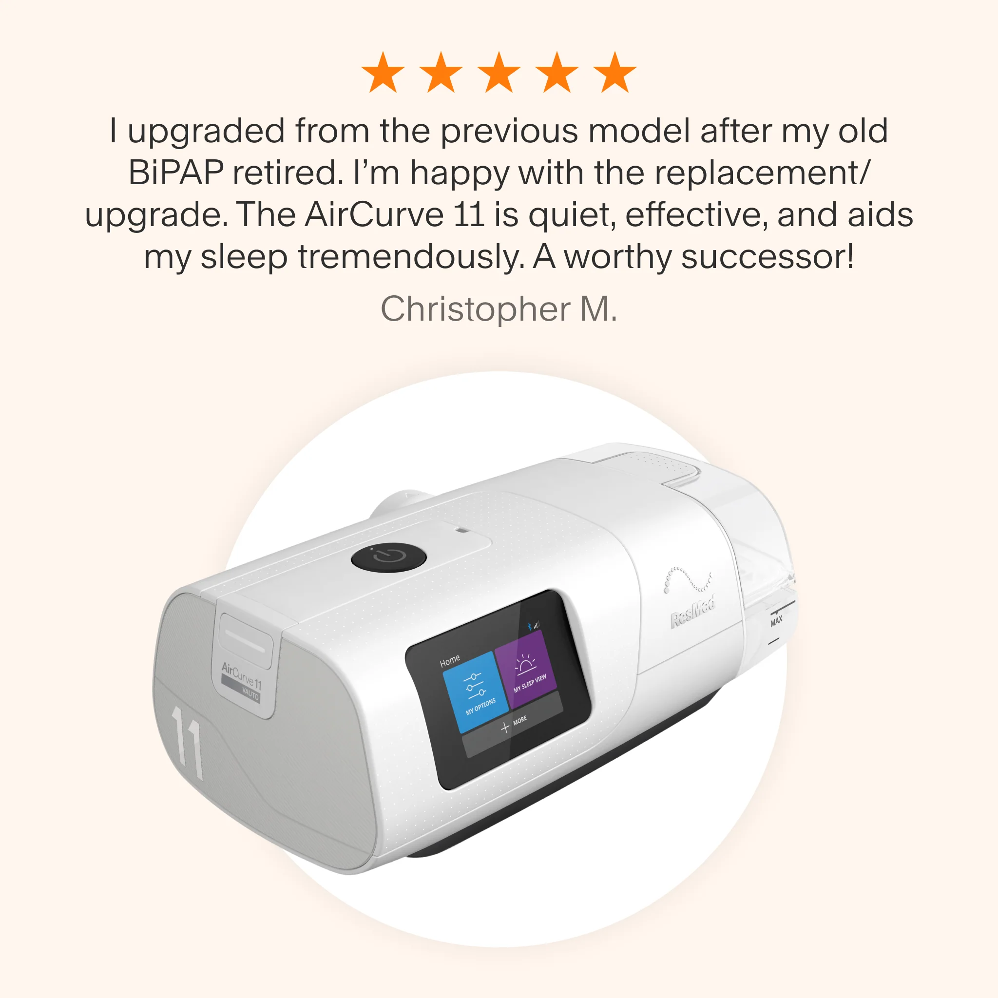 ResMed AirCurve 11 VAuto with HumidAir Humidifier - Image 5