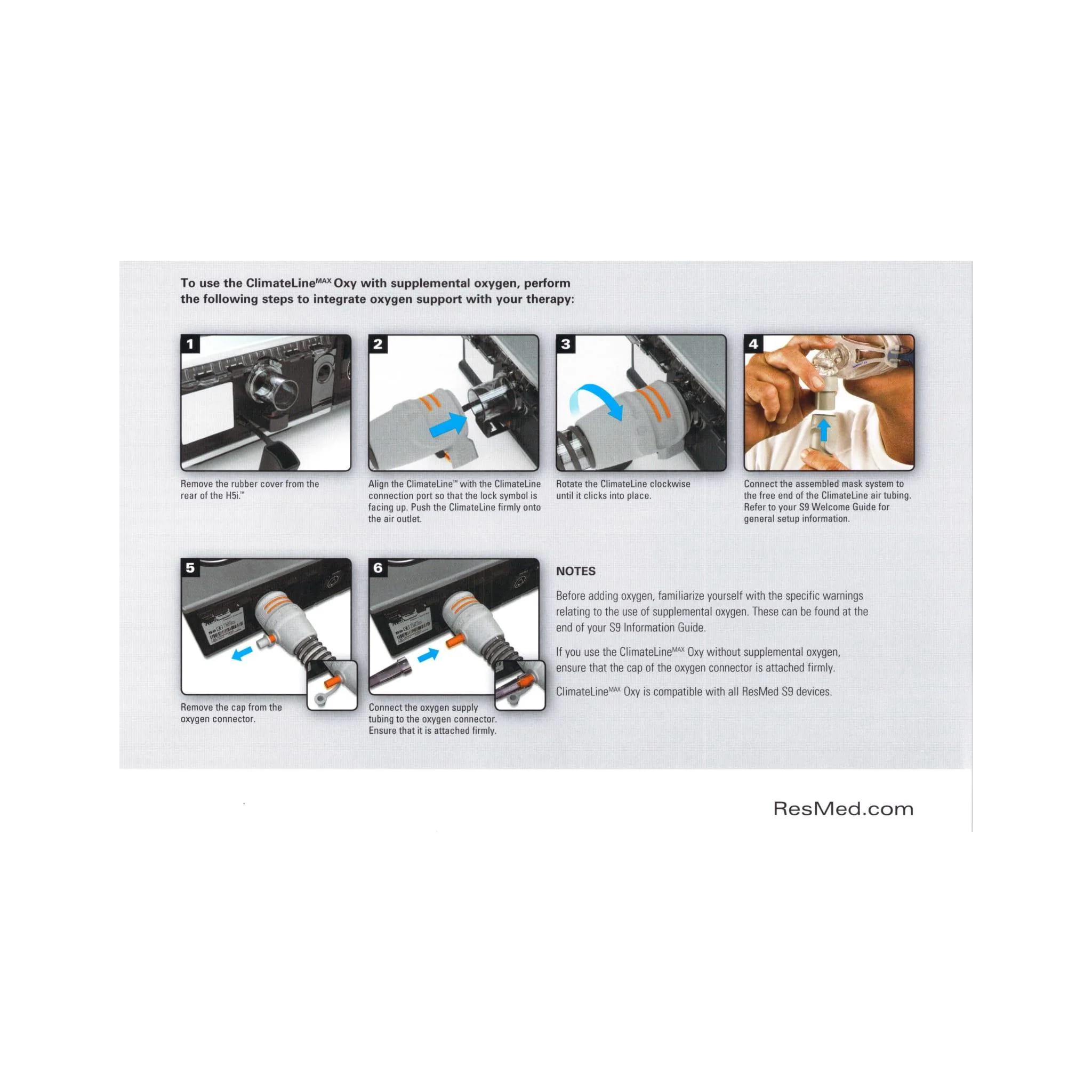 ClimateLineMAX Oxy Air Tubing with Supplemental Oxygen Port For S9 Machines - Image 3