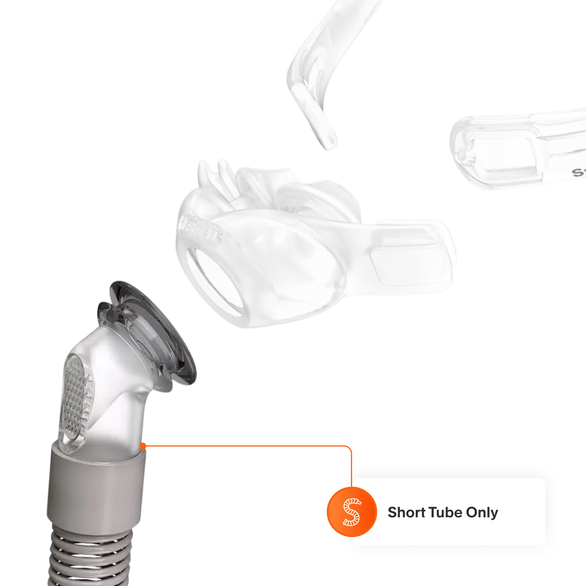 Short Tube Assembly for Swift FX Nasal Pillow - Image 2