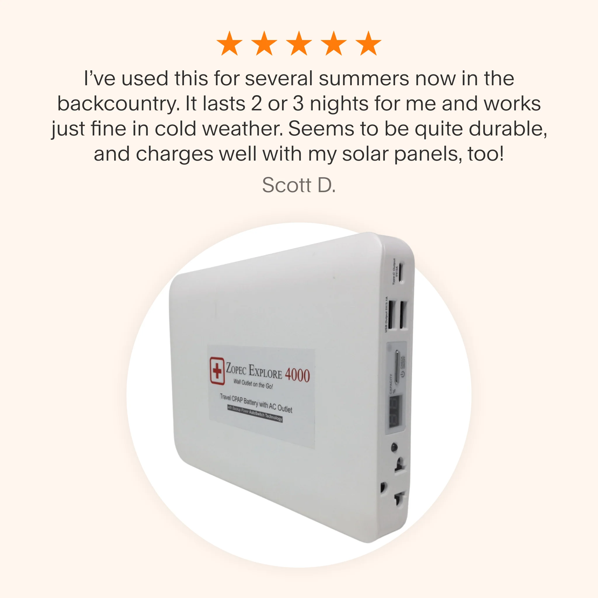 Zopec Explore CPAP Backup Battery with Online UPS - Image 4